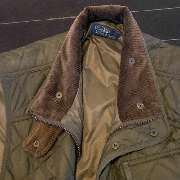 Ralph Lauren Polo olive green quilted vest, men’s size XL - Picture 4 of 5